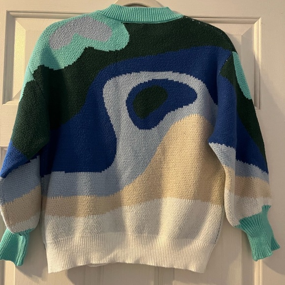 Colorful Abstract Pattern Sweater | Size S/M - Picture 3 of 3